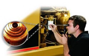 Consultant inspecting inside HVAC system with borescope. <yoastmark class=