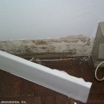 Hidden mold found behind a baseboard during one of our mold inspections.